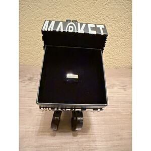 Market Logo Ring silver Tone Minimalist Streetwear Ring With Box